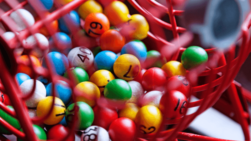 lottery games with different colored balls with numbers