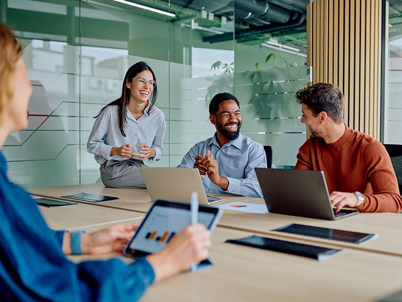 Financial team meeting