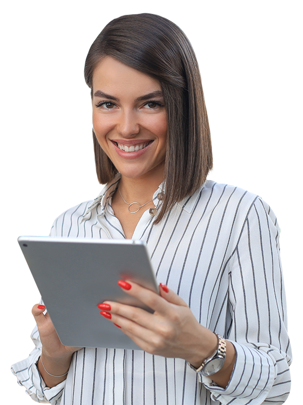 Woman with an ipad