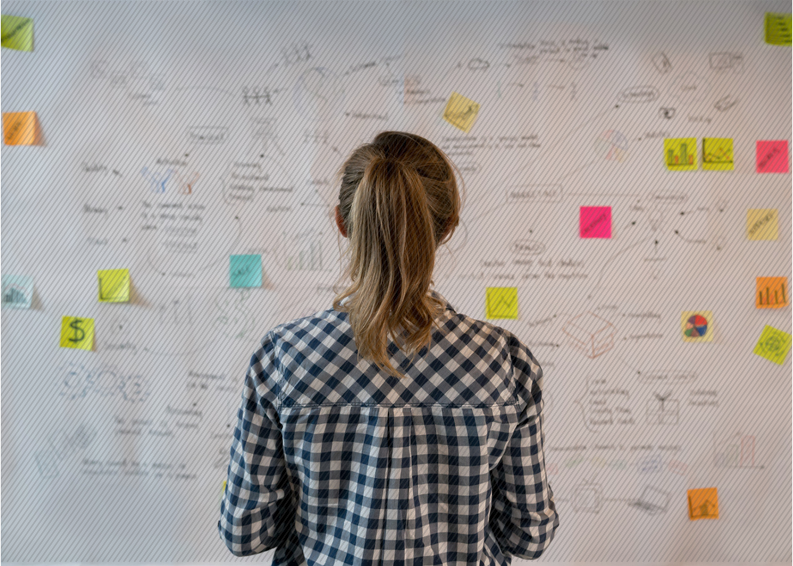 Business women developing a strategy for her company